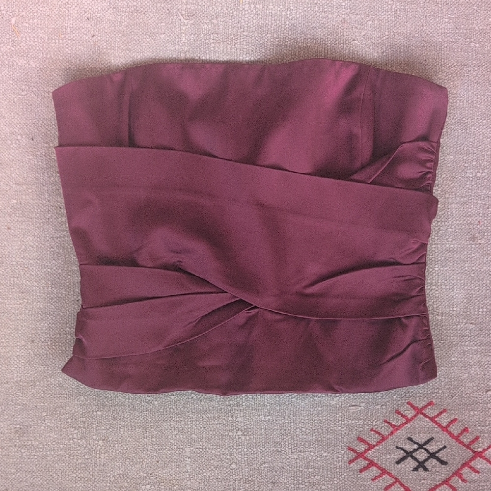 BCBGMaxAzria Burgundy Crop Top